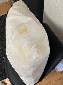 Kaputtes Kissen, Füllung war überall
