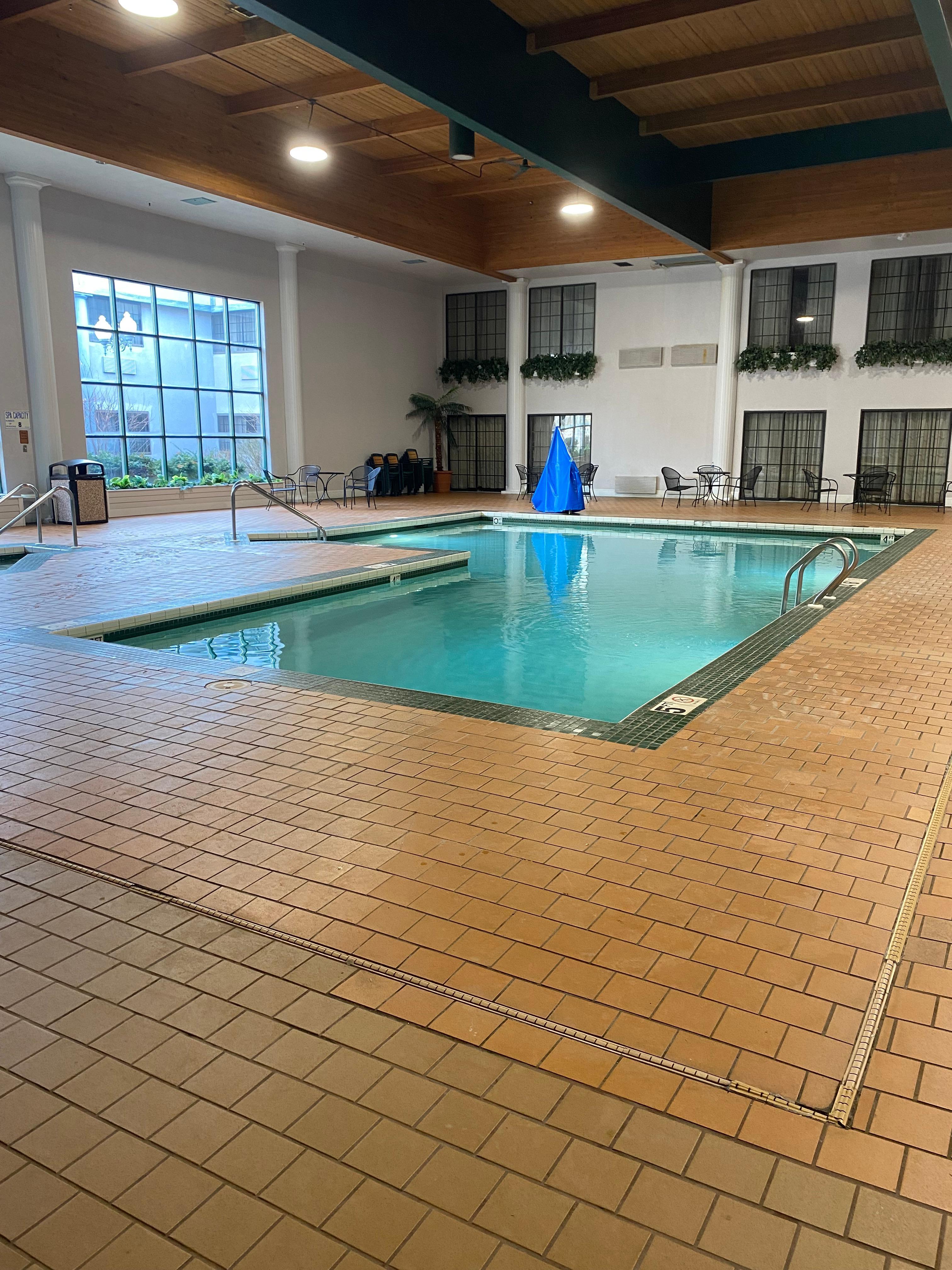 The pool area