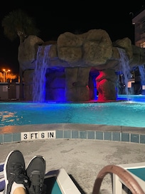 The pool at night