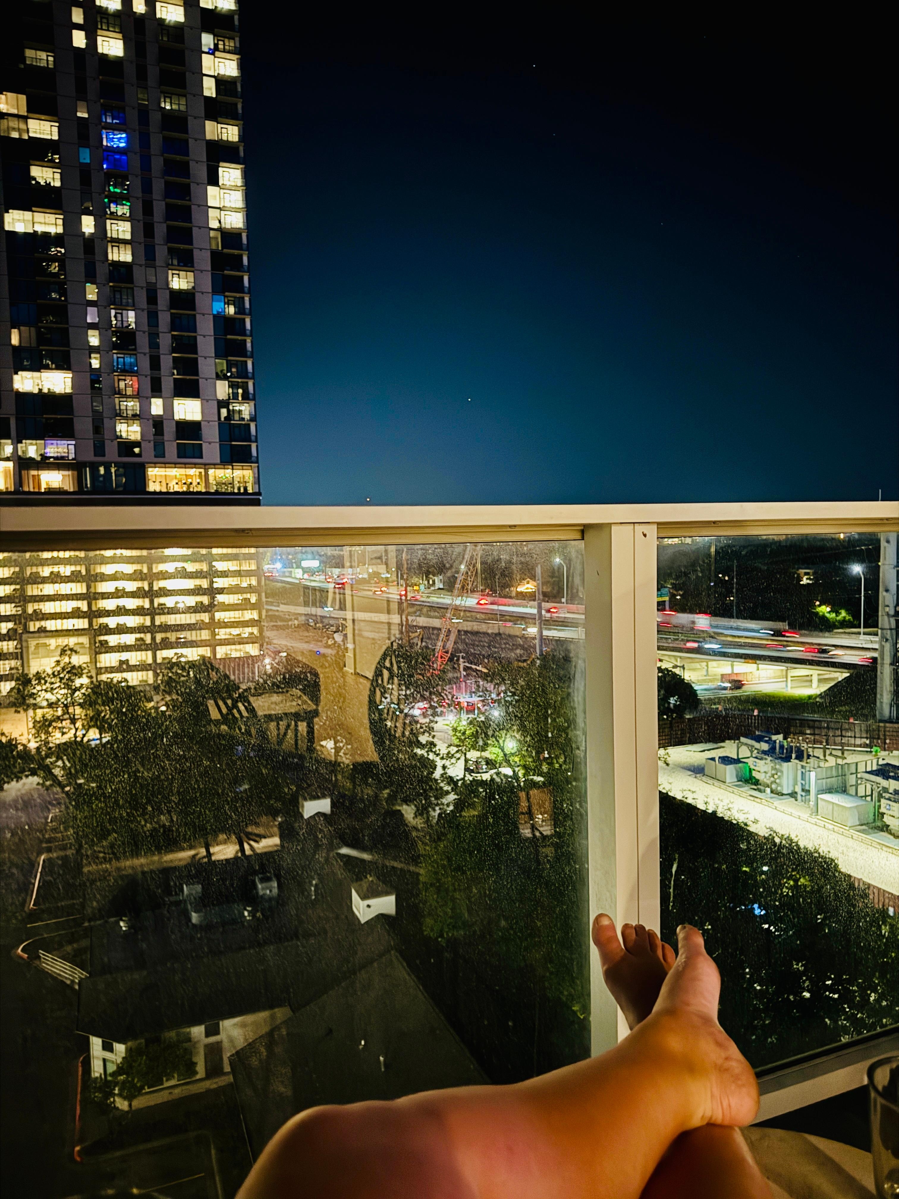 Night view from balcony