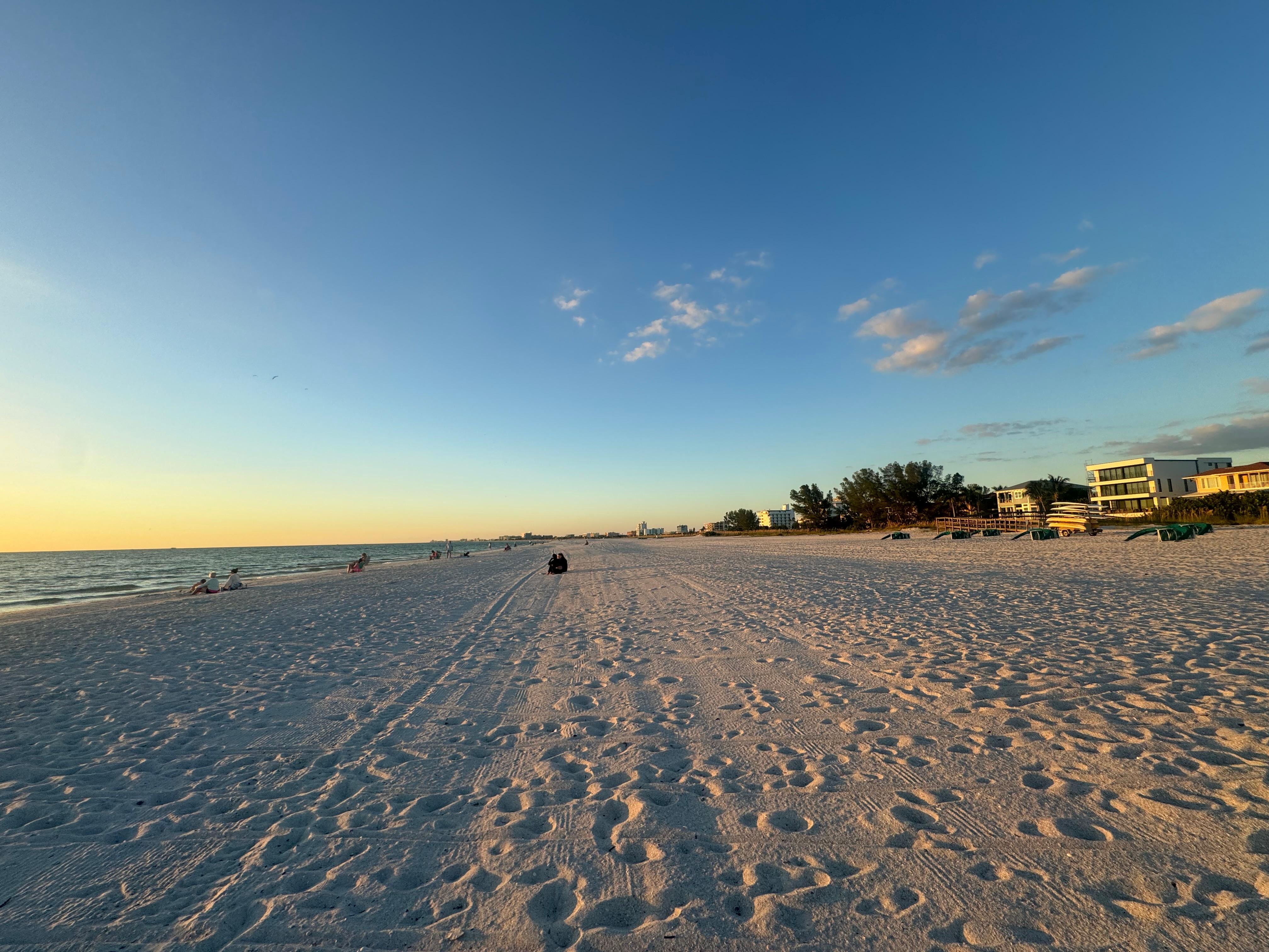 Standing on the beach - the view facing north.  
