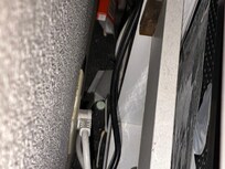 Behind dresser