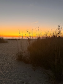 Sunset walk home from the beach