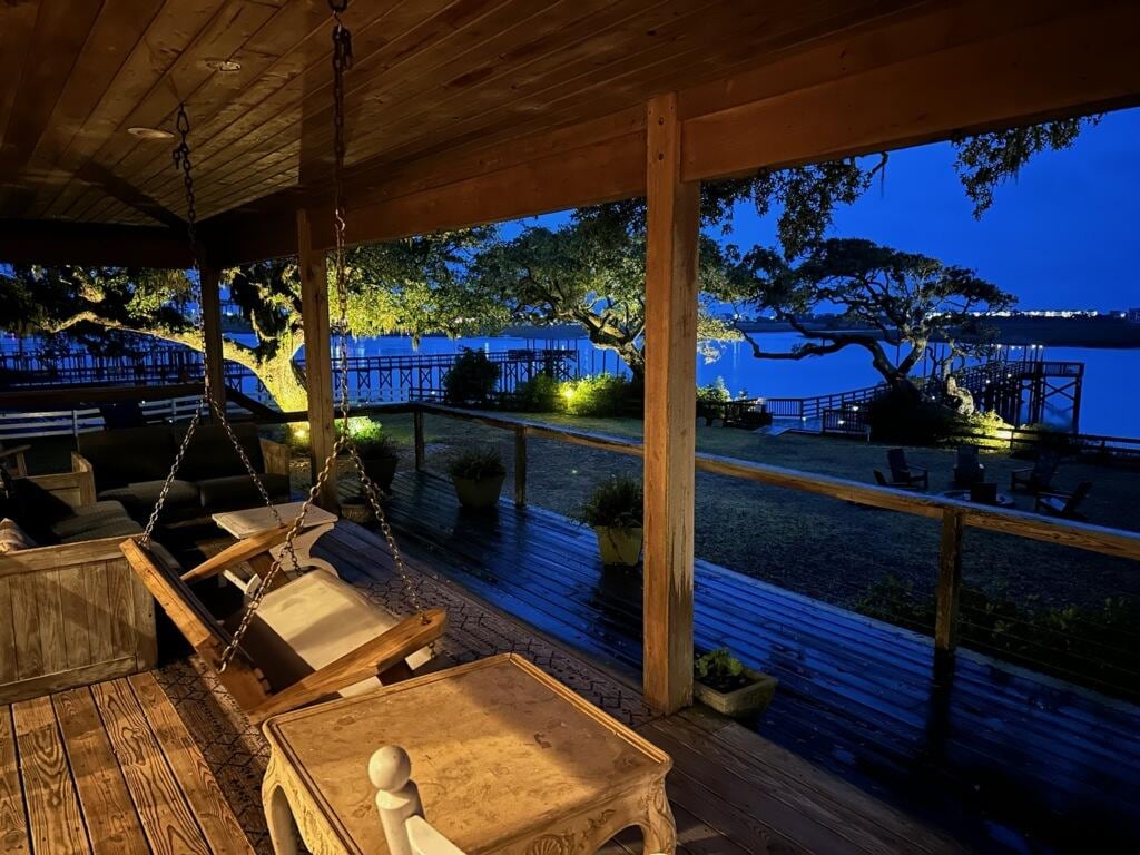 Rear porch time is a must at both sunrise and sunset...