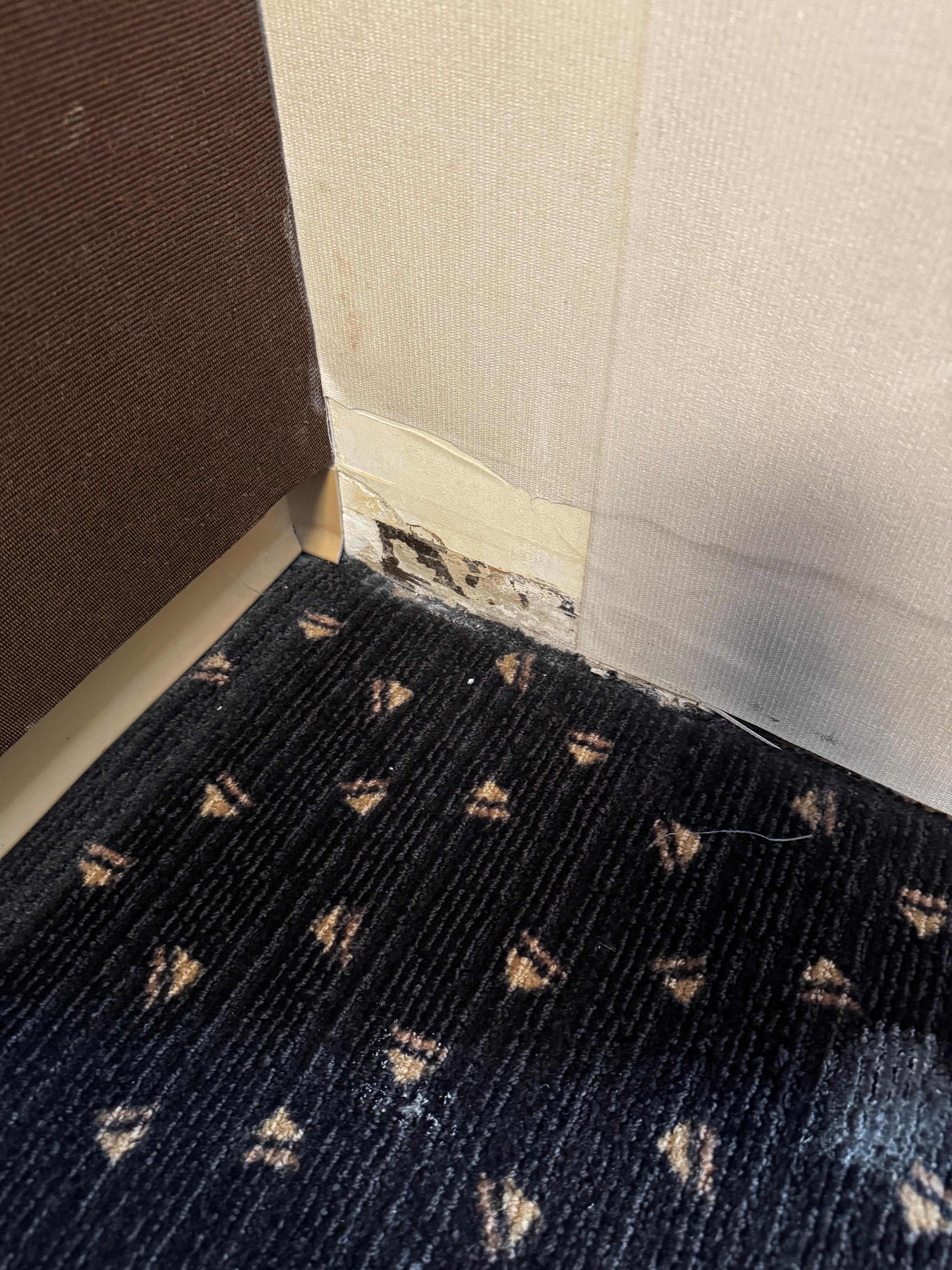 Wallpaper missing/wall damaged