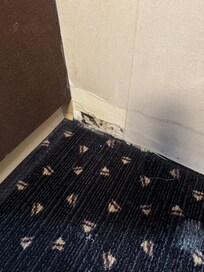 Wallpaper missing/wall damaged