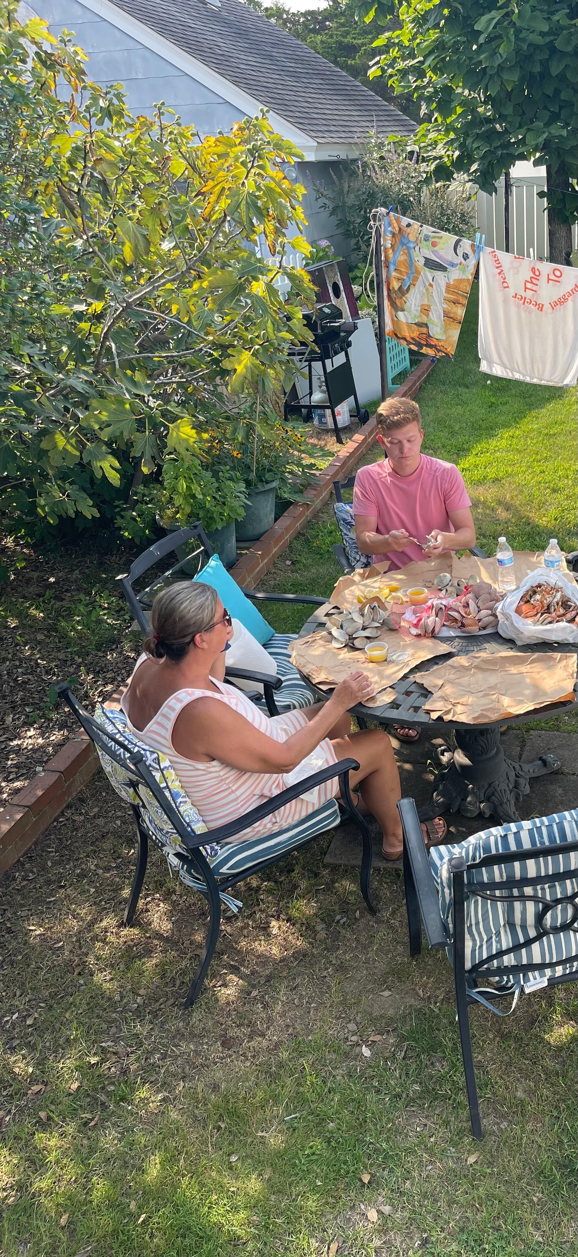 Seafood in the backyard 