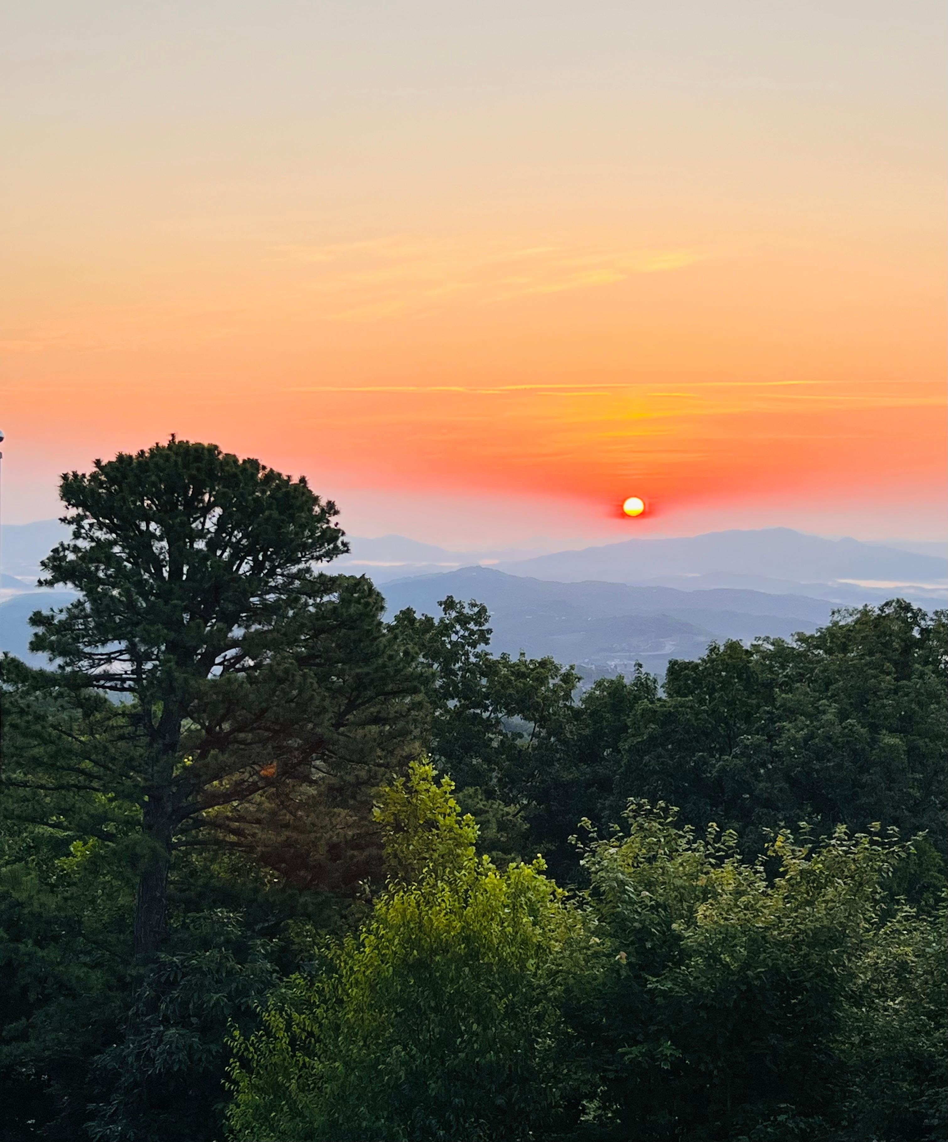 Sunrise was beautiful. 