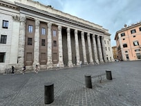 Cafe is next to The Temple of Hadrian.
