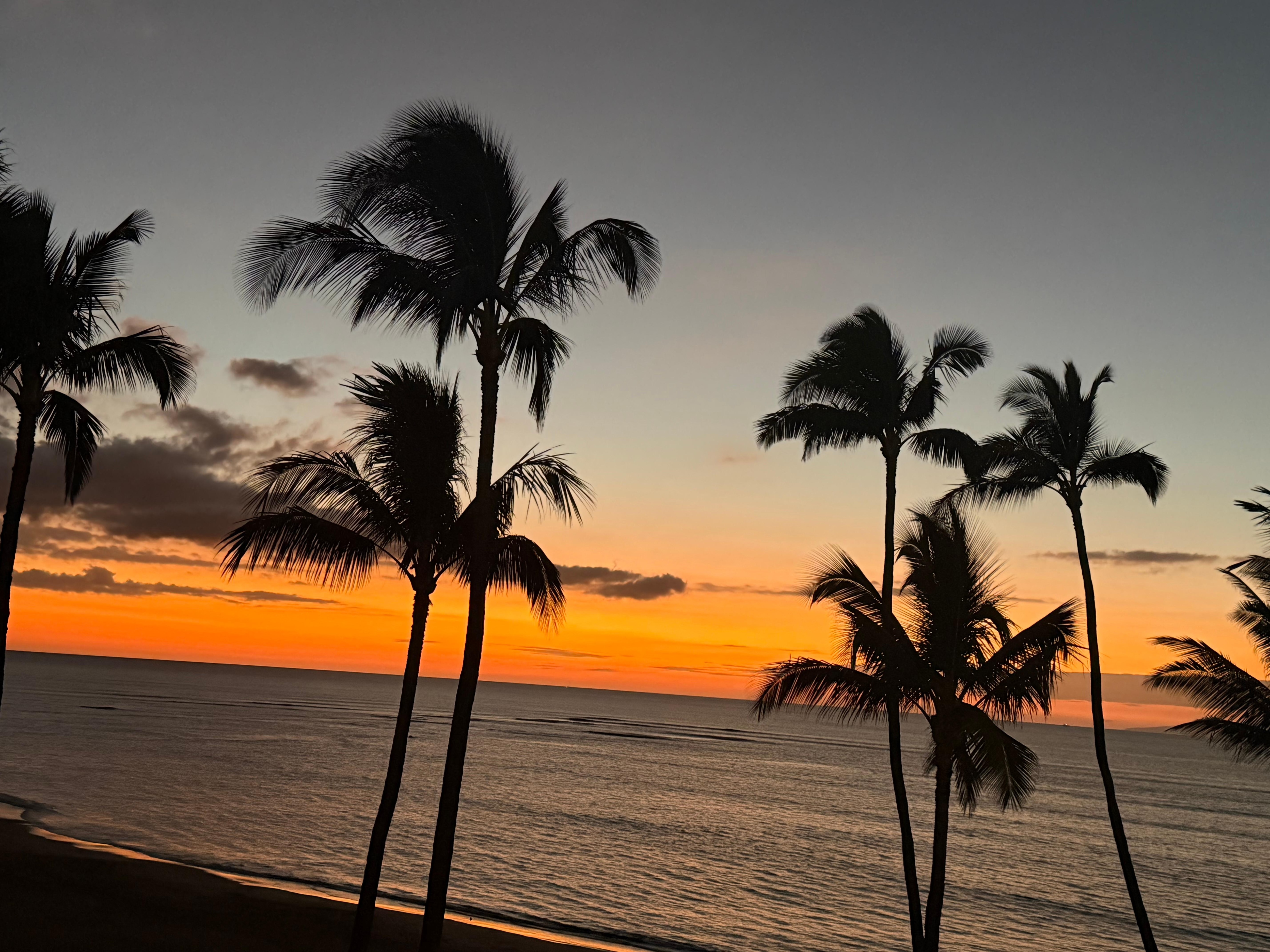 Sunset from the lanai. 