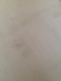 Stained bed sheet