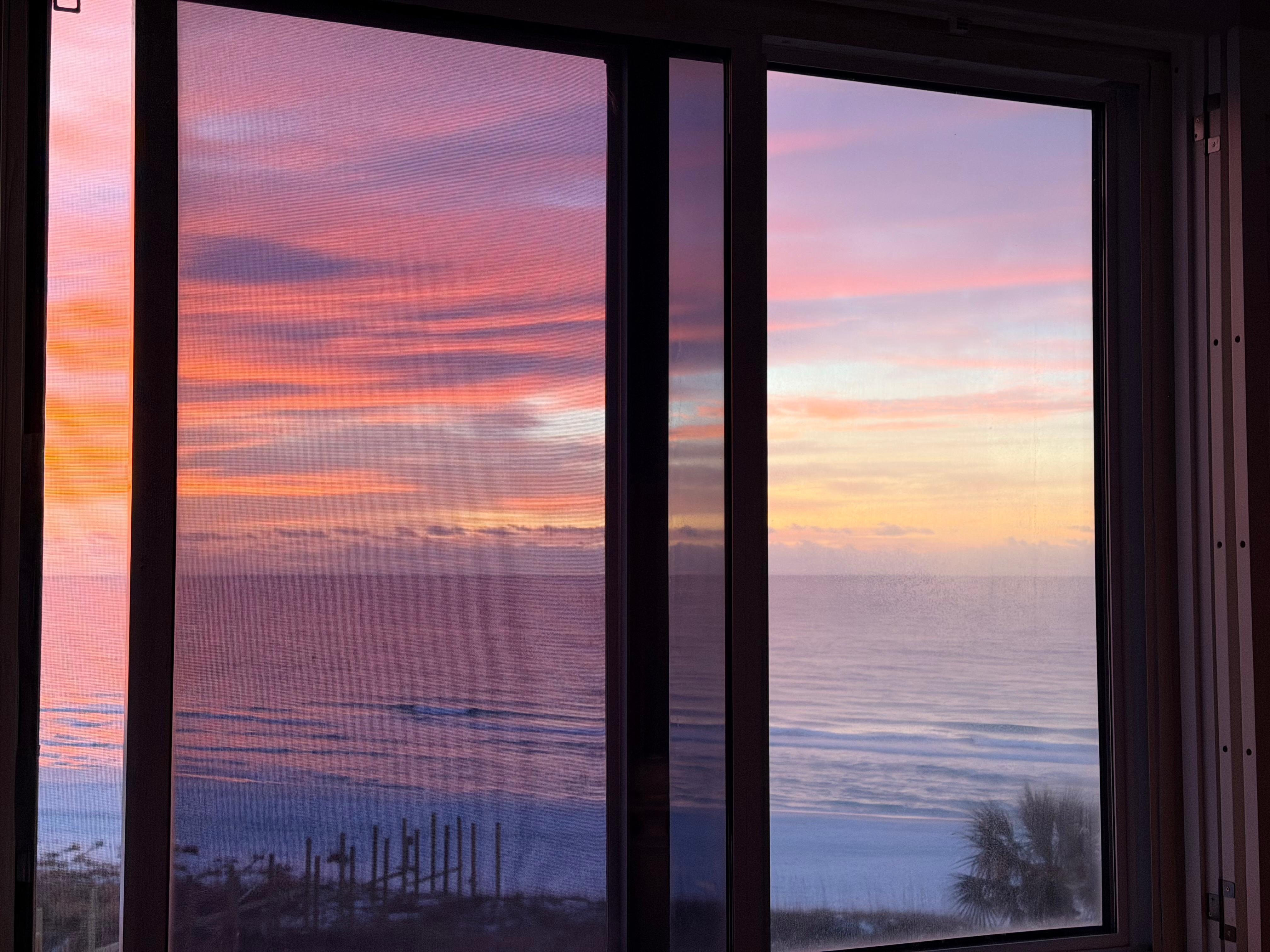 Sunrise from the Master Bedroom window.