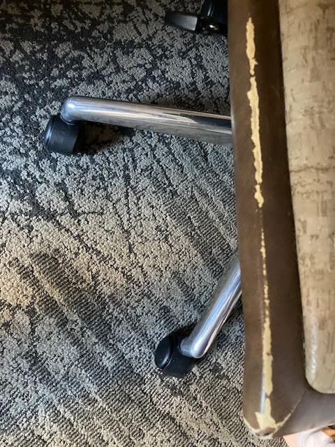 Well worn desk chair