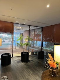 This is so special that hotel provides foots bath and nice cozy, relaxing room in front of garden.