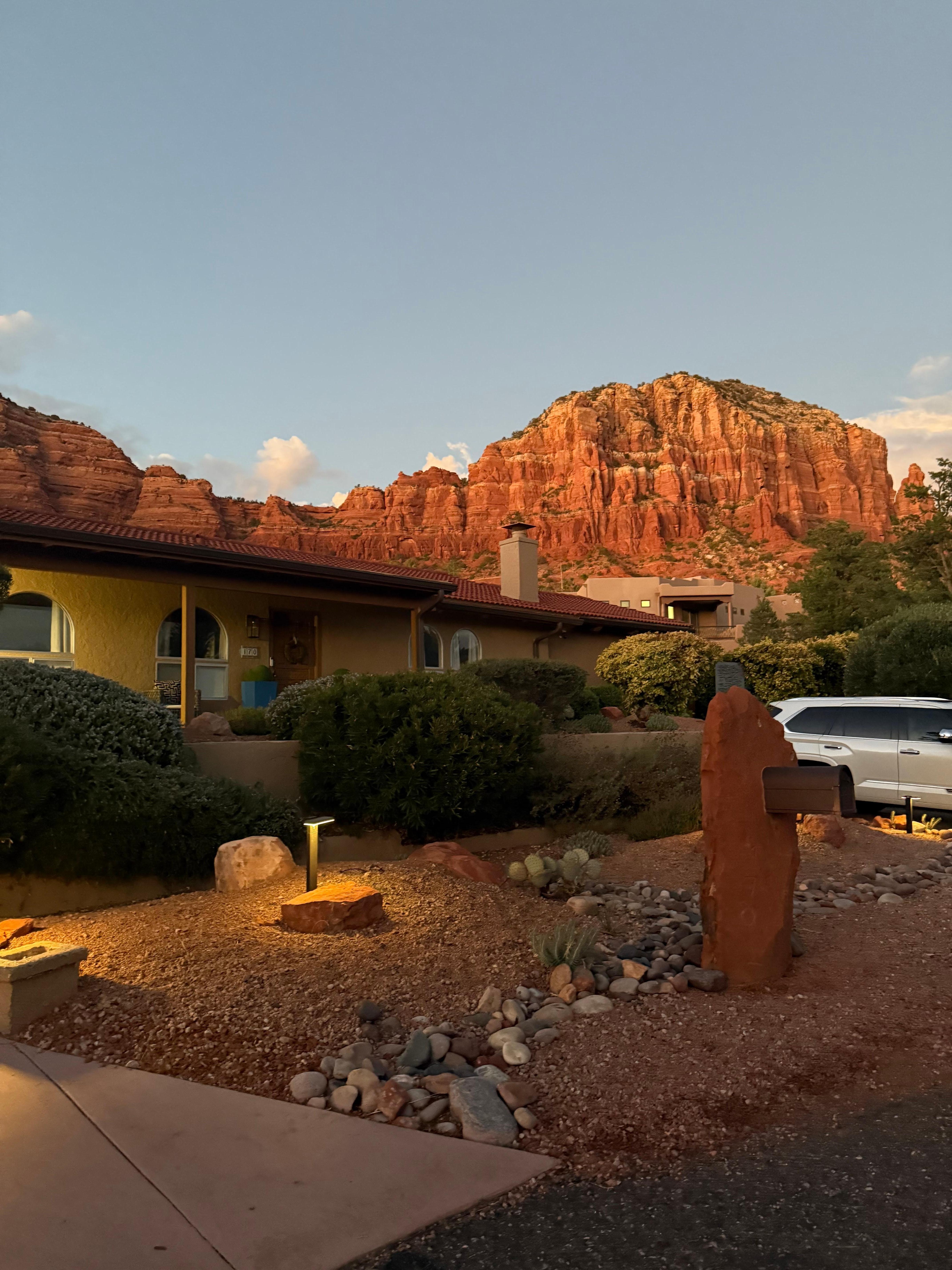 The view from the street.