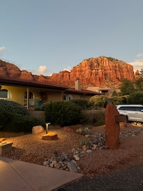 The view from the street.