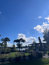 Neat dock area behind the building
