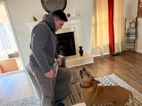 We did bring our soldier’s very old dog to surprise him. They hadn’t seen chatter in over a year. Percy was very gracious and accommodating. That meant more to us than we could ever say.