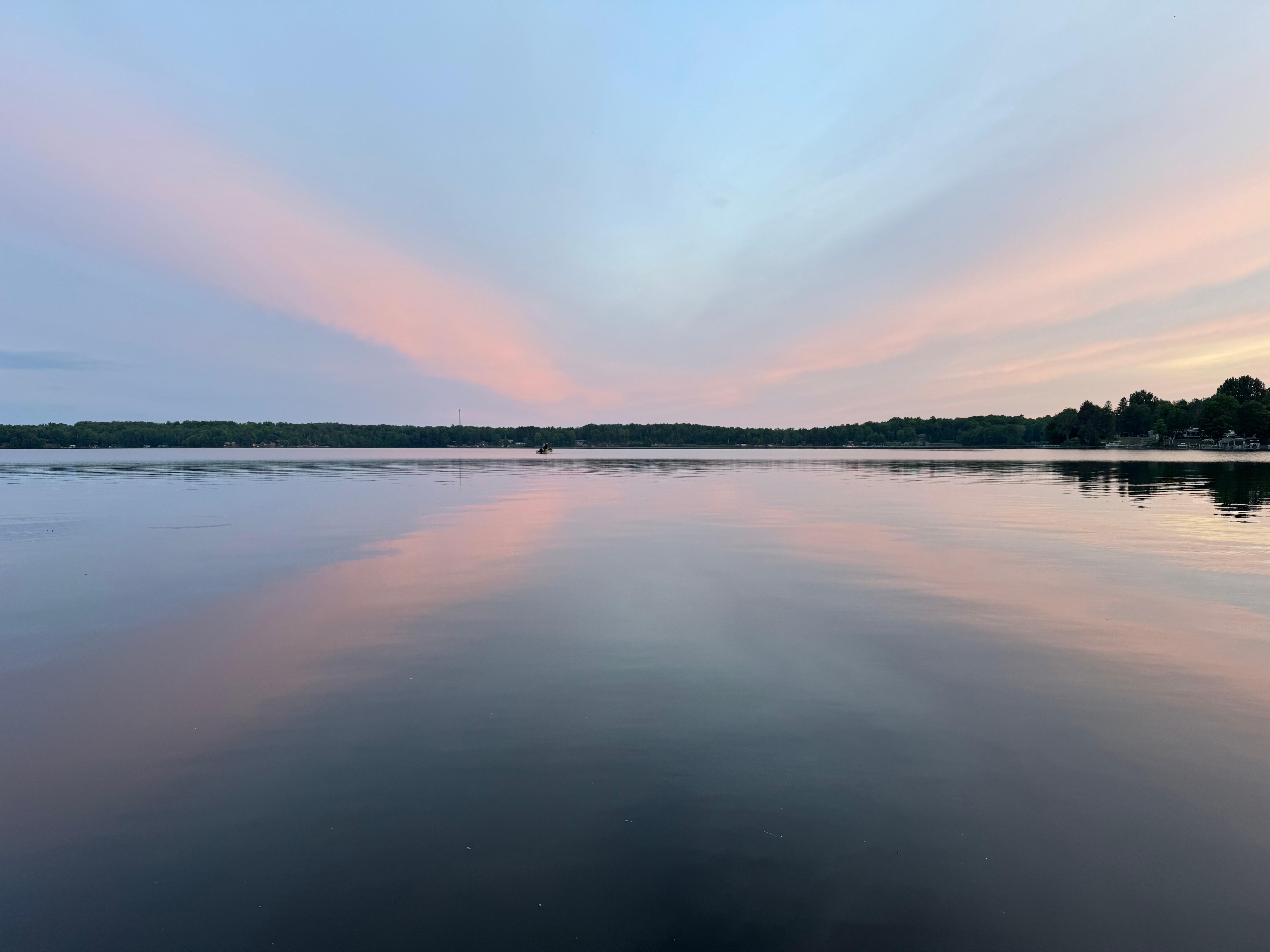 Off the dock at dusk