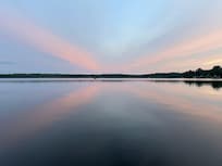 Off the dock at dusk