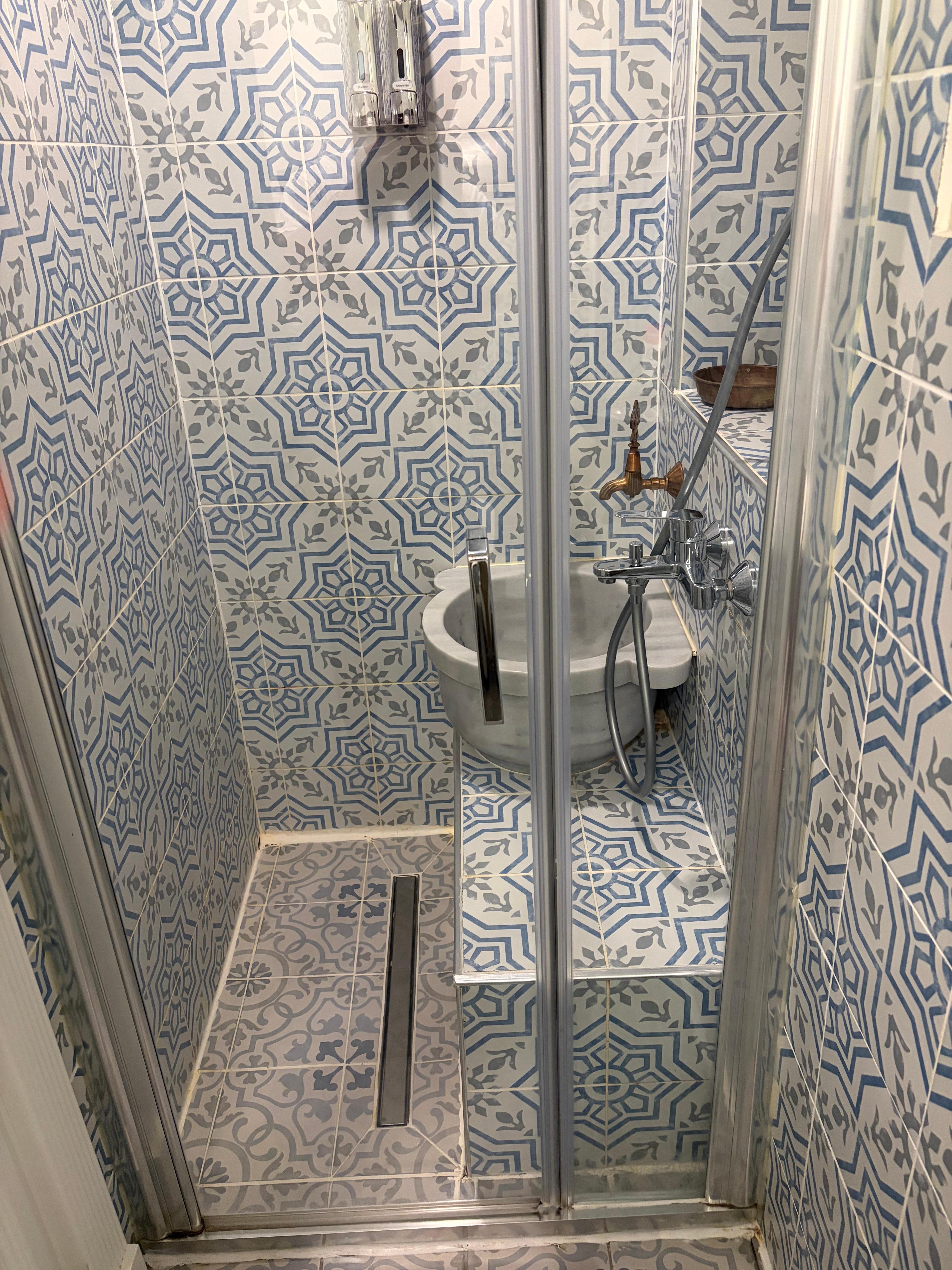 Shower configuration was somewhat awkward
