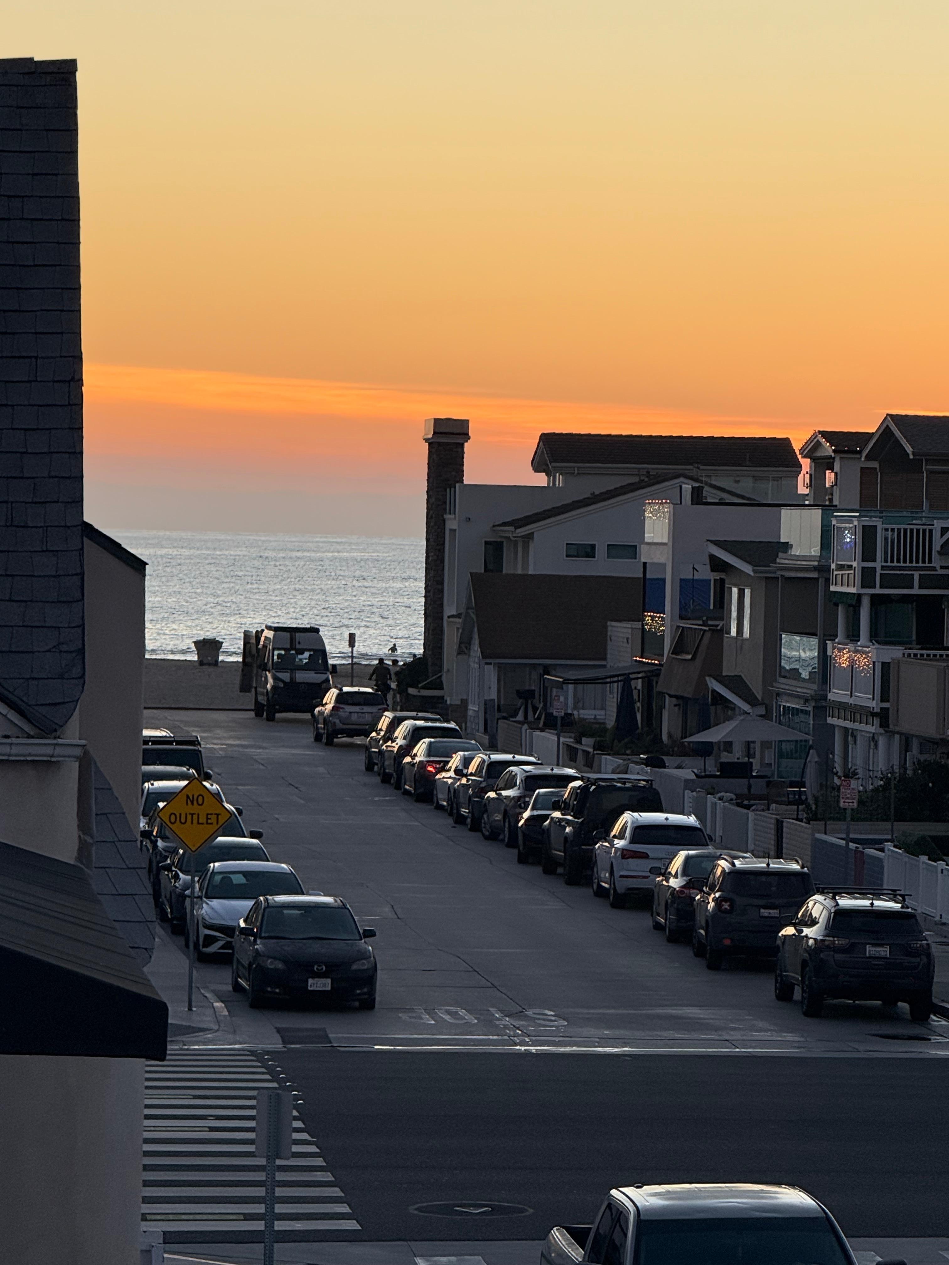 Sunset view from the deck