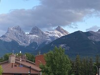 View of the Three Sisters from the balcony.