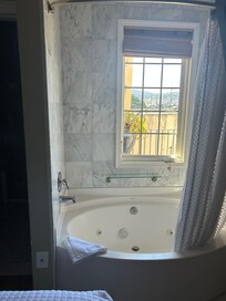 Shower and separate whirlpool tub