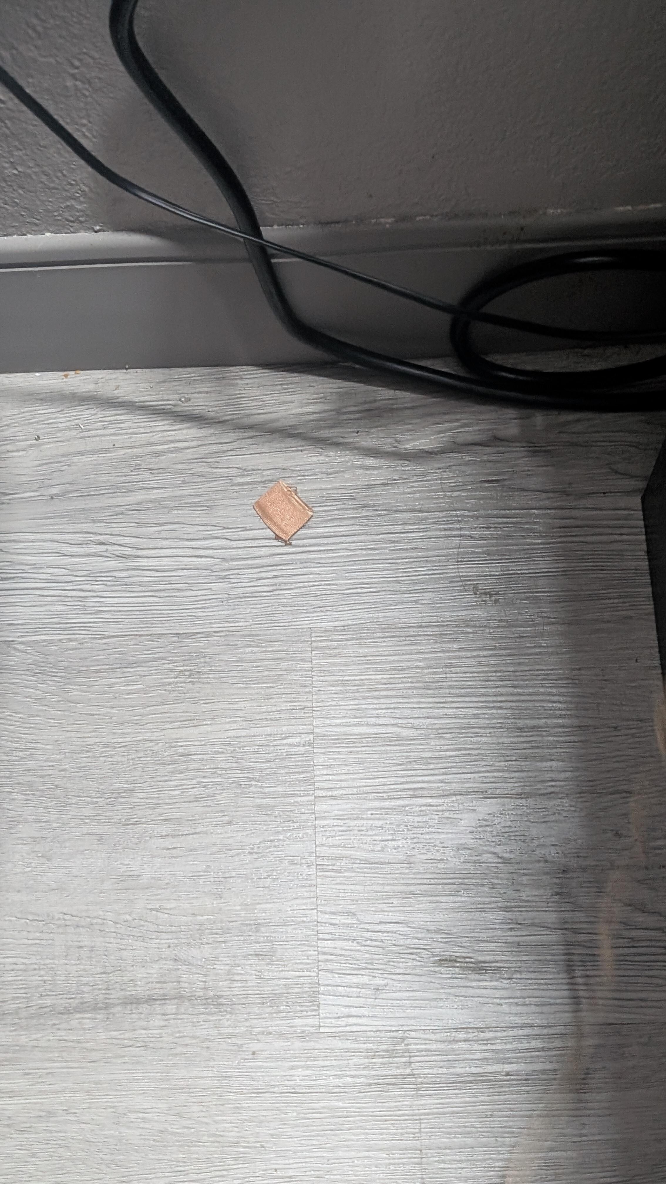 Used bandaid on floor