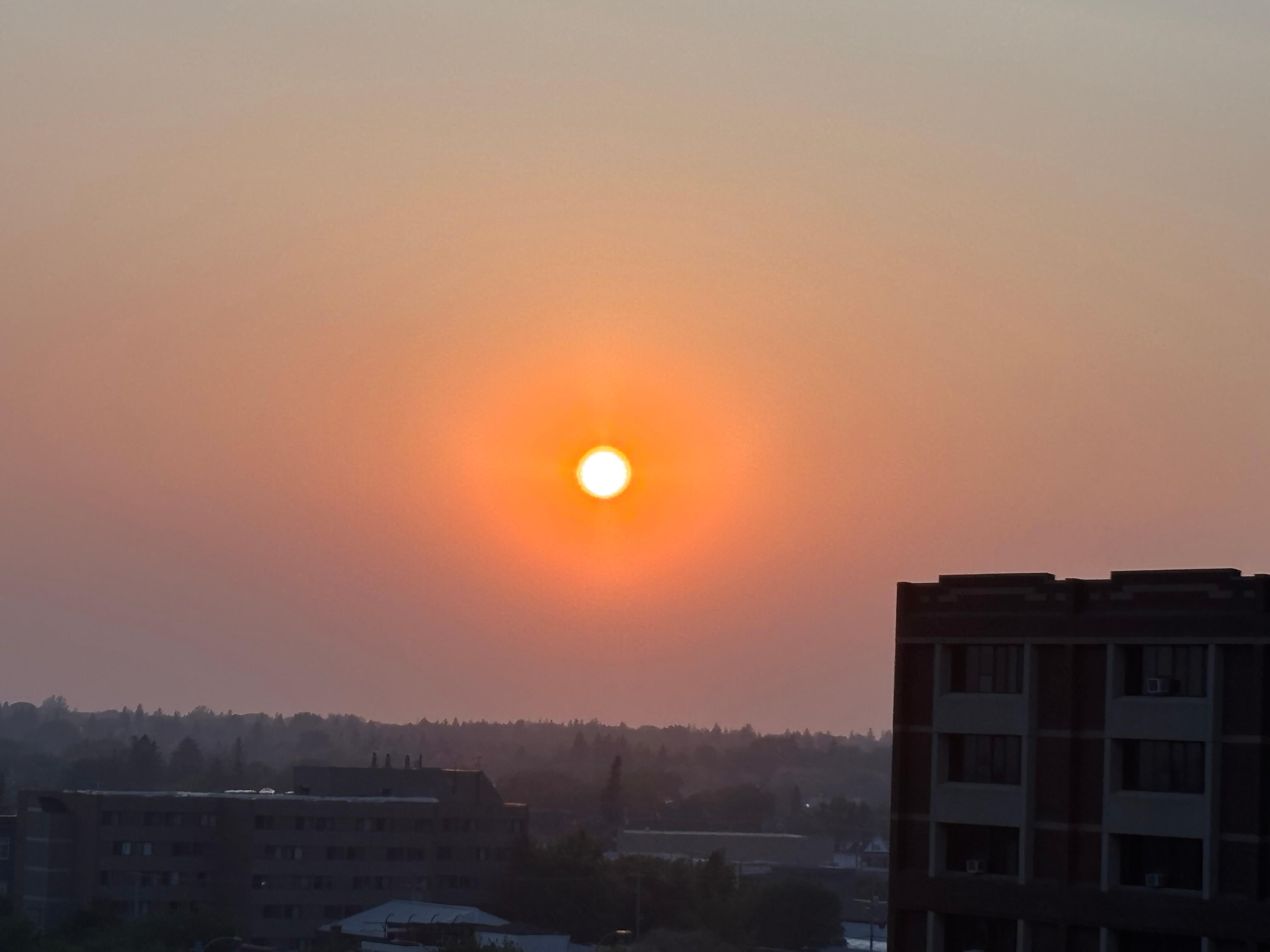 Sunset view from my room on the eighth floor