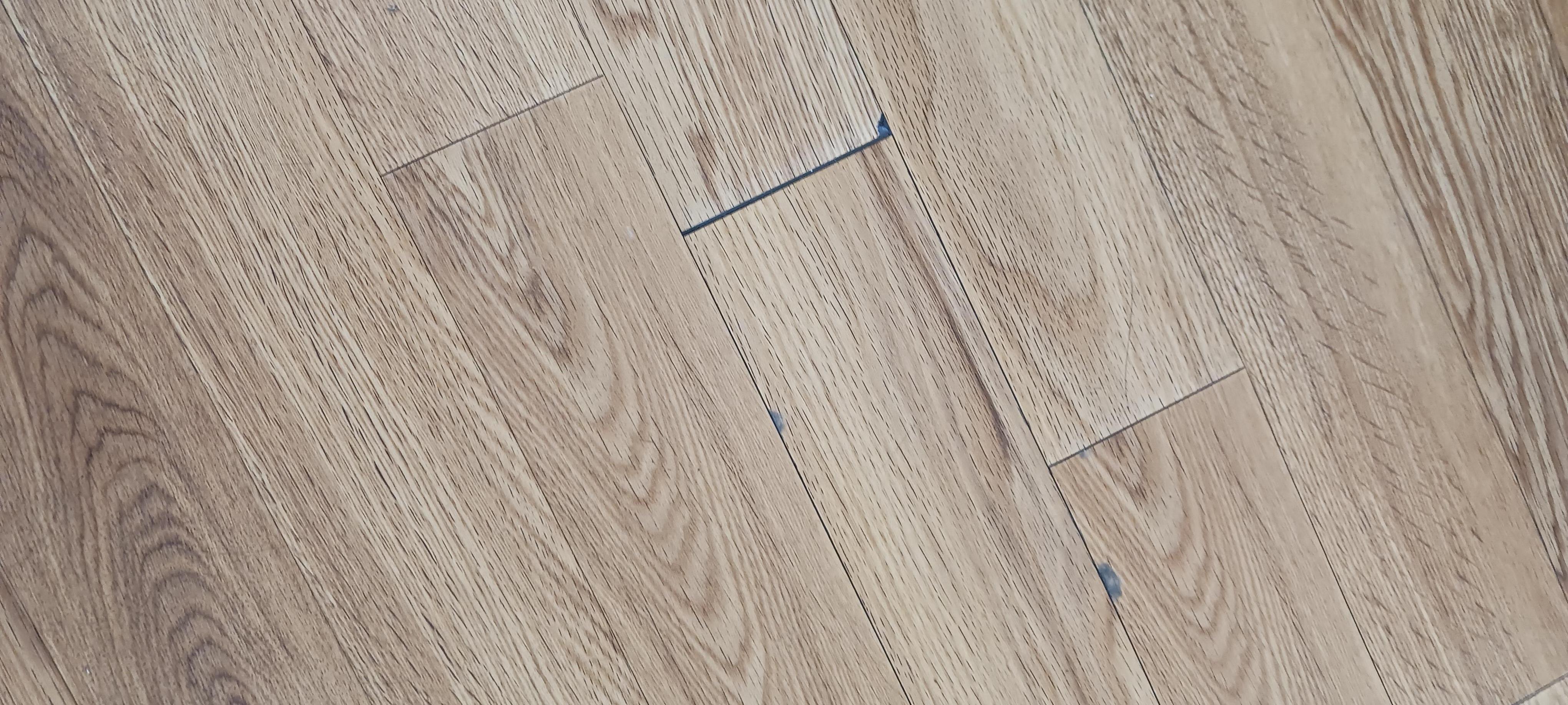 Flooring chipped and separating.