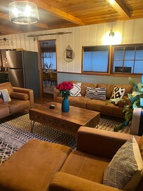 Gorgeous decor in the living room with Incredibly comfortable couches.