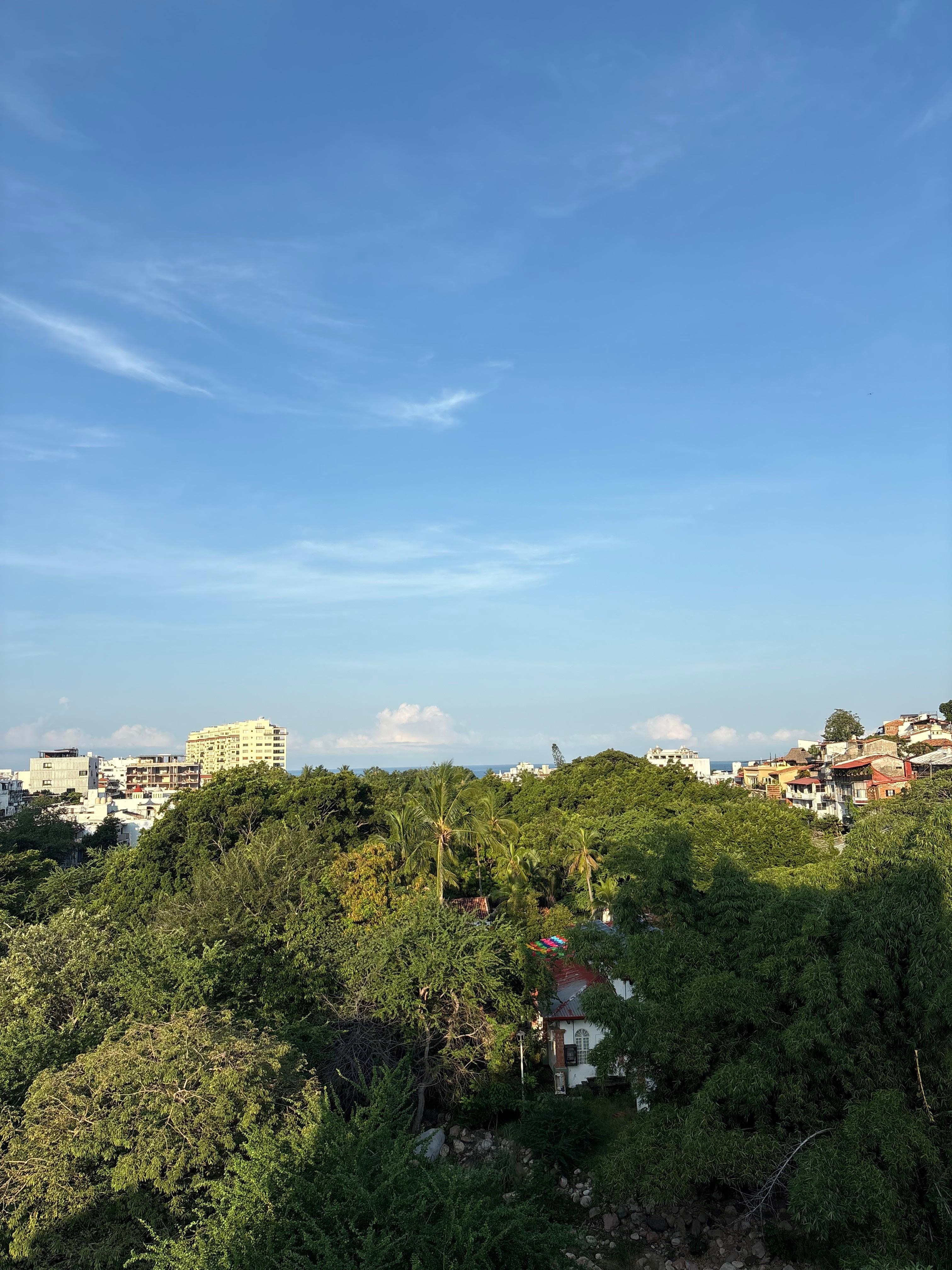 View of town and ocean from my balcony