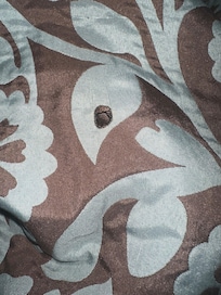 Burnt holes and comforter