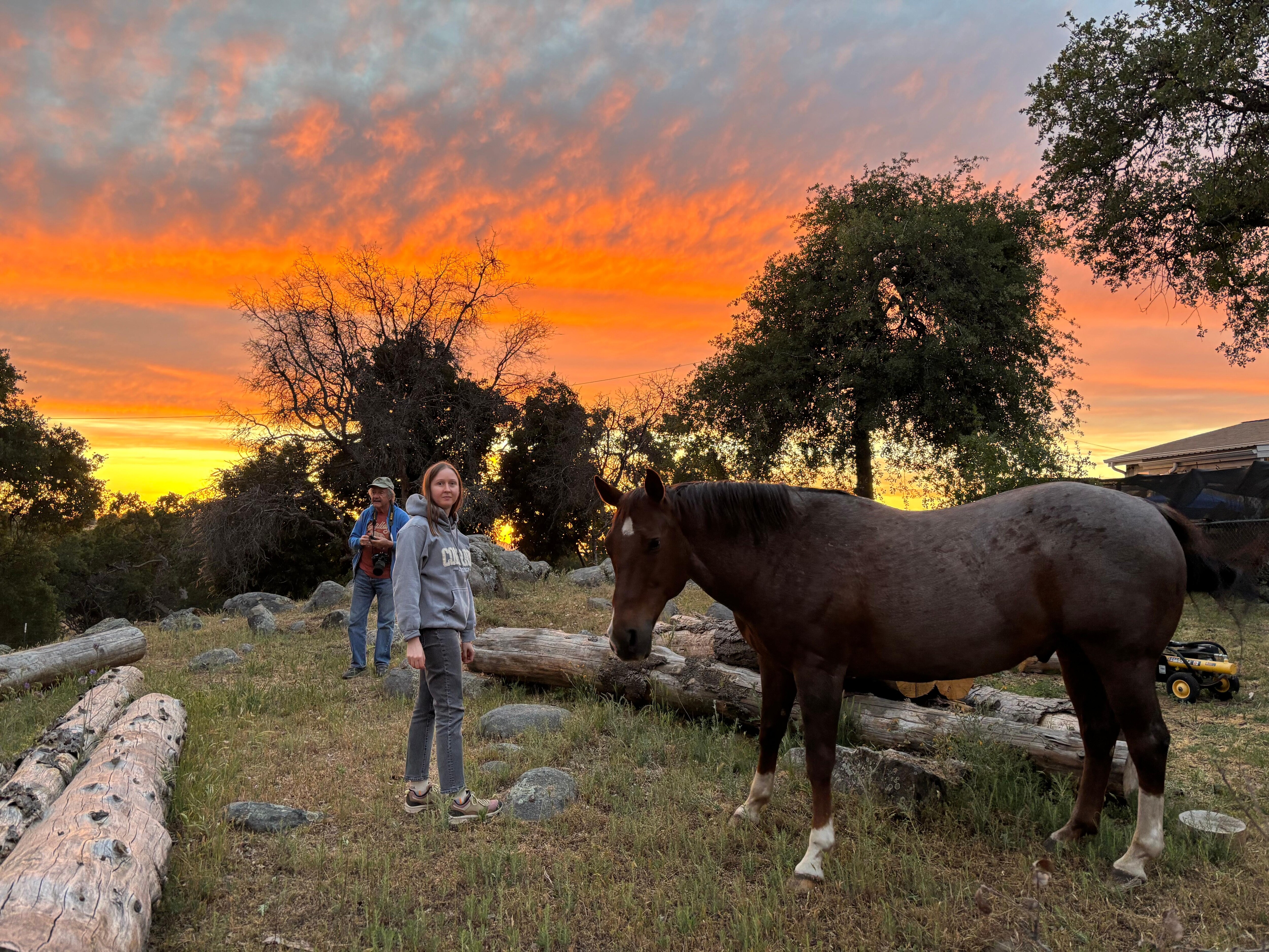 enjoying the sunset together