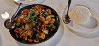 Stir fried dish ordered from their restaurant