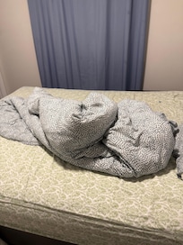 Dirty bedding that we had to change