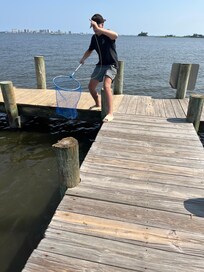 My grandson loved crabbing at the dock