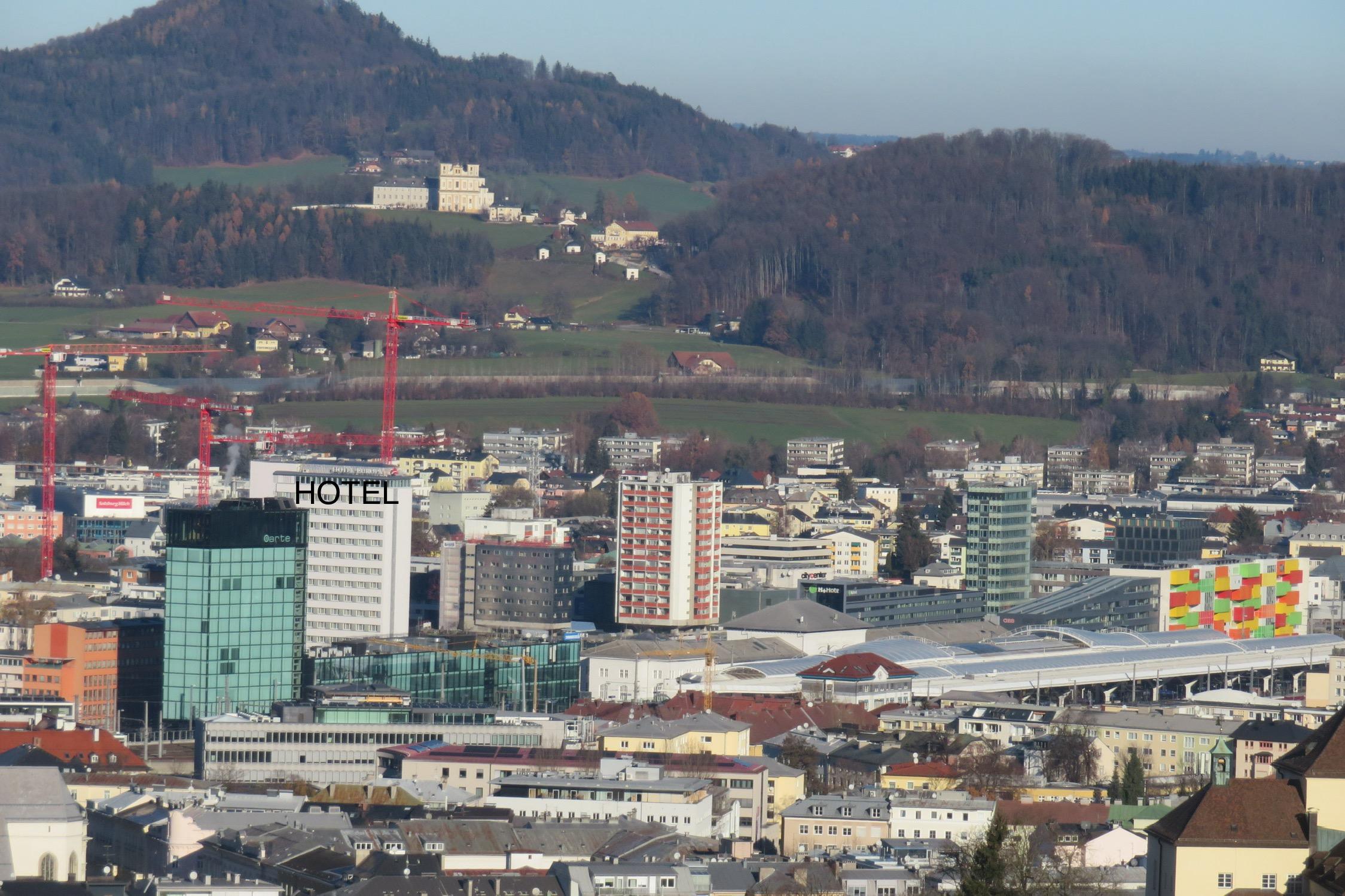 Hotel is marked and was taken from the Fortress in the “old town”