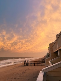 Off the balcony at sunset.