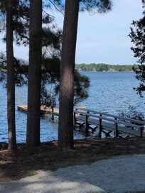 Boat dock is a nice addition to our stay