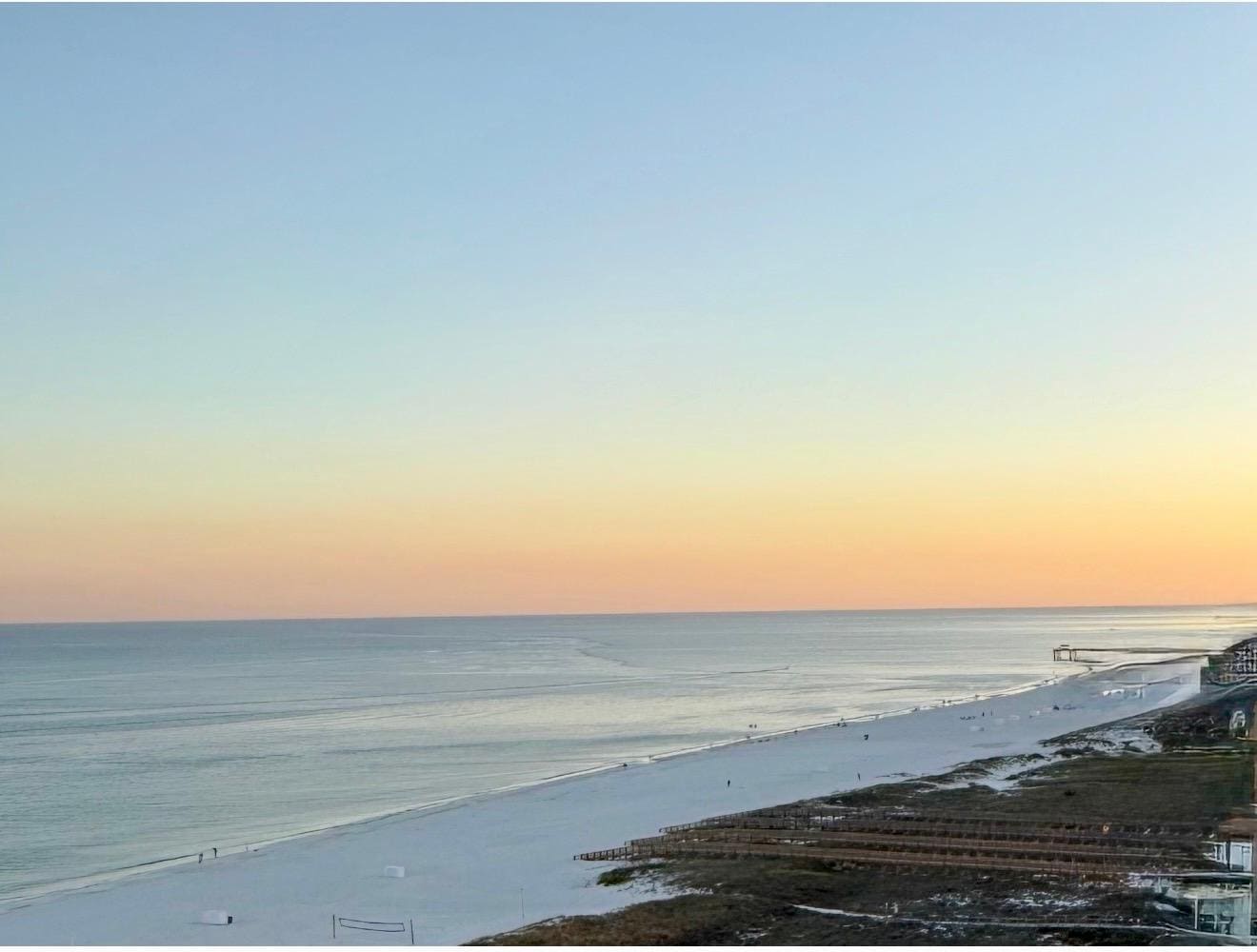 Late evening view from the balcony. 