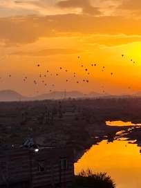 Morning view from the rooftop.