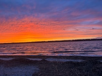 Sunset view on South Beach - spectacular every night! And dolphins out and about close to the shore.