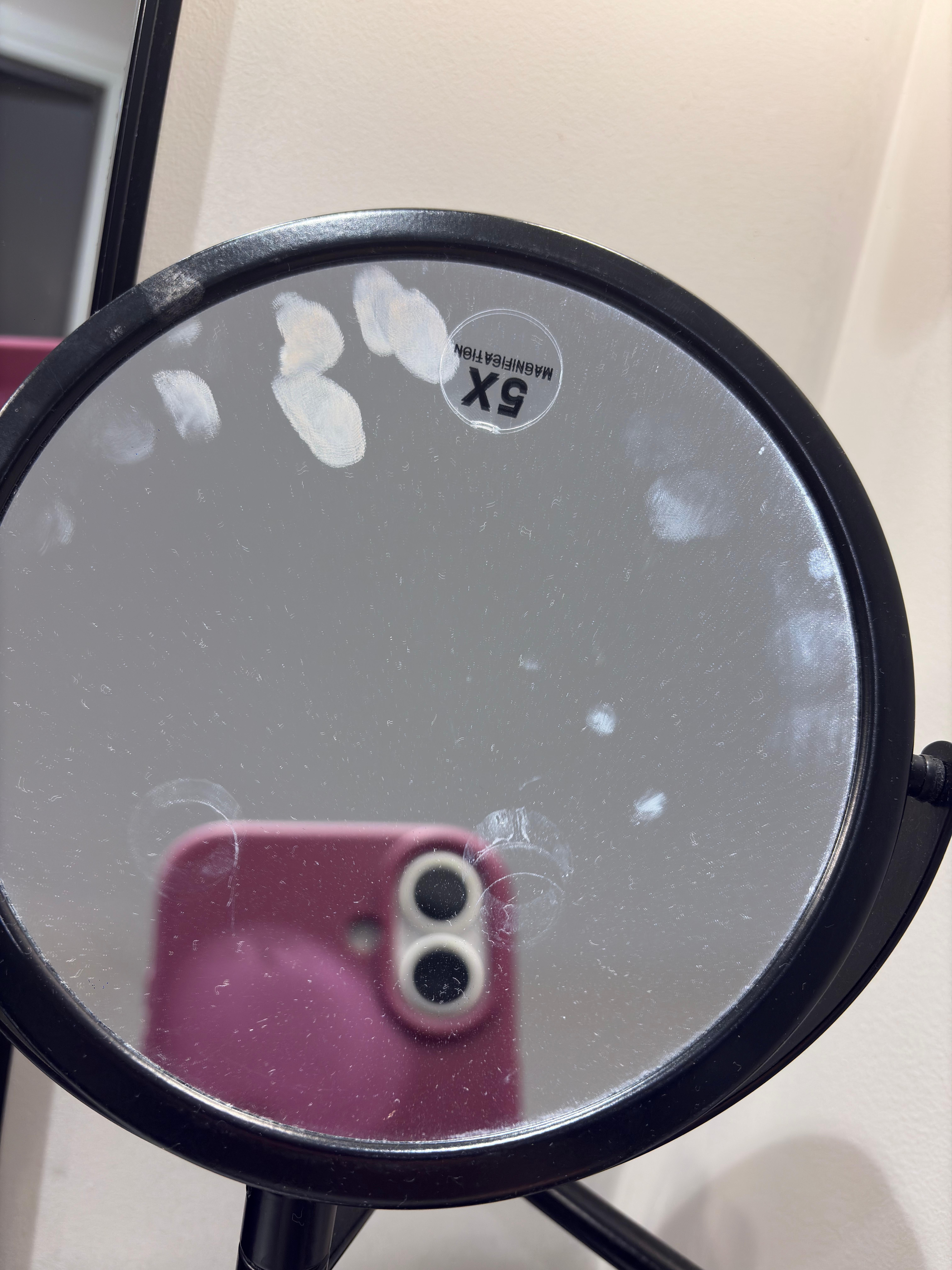 Dirty mirror on arrival 