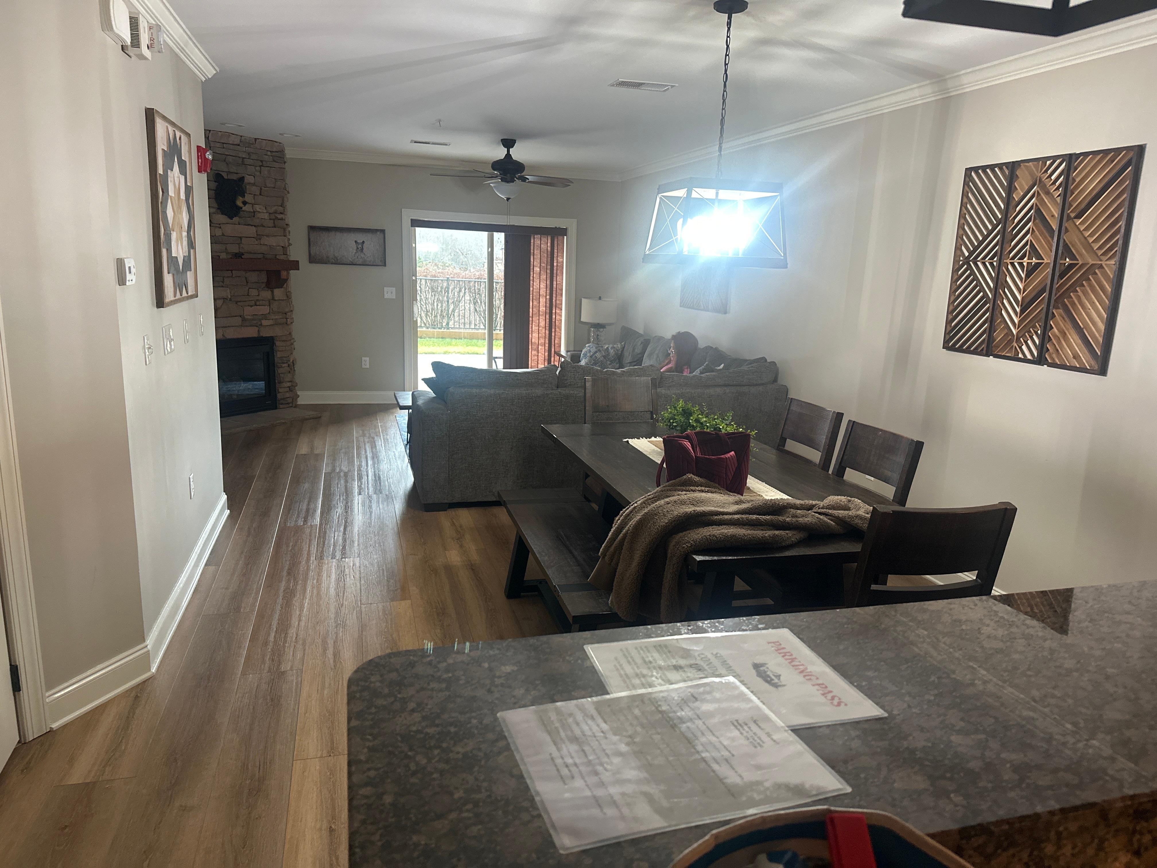 Dining and living area. 