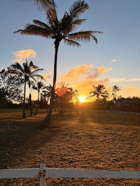 Sunrise over the Kahuku golf course
