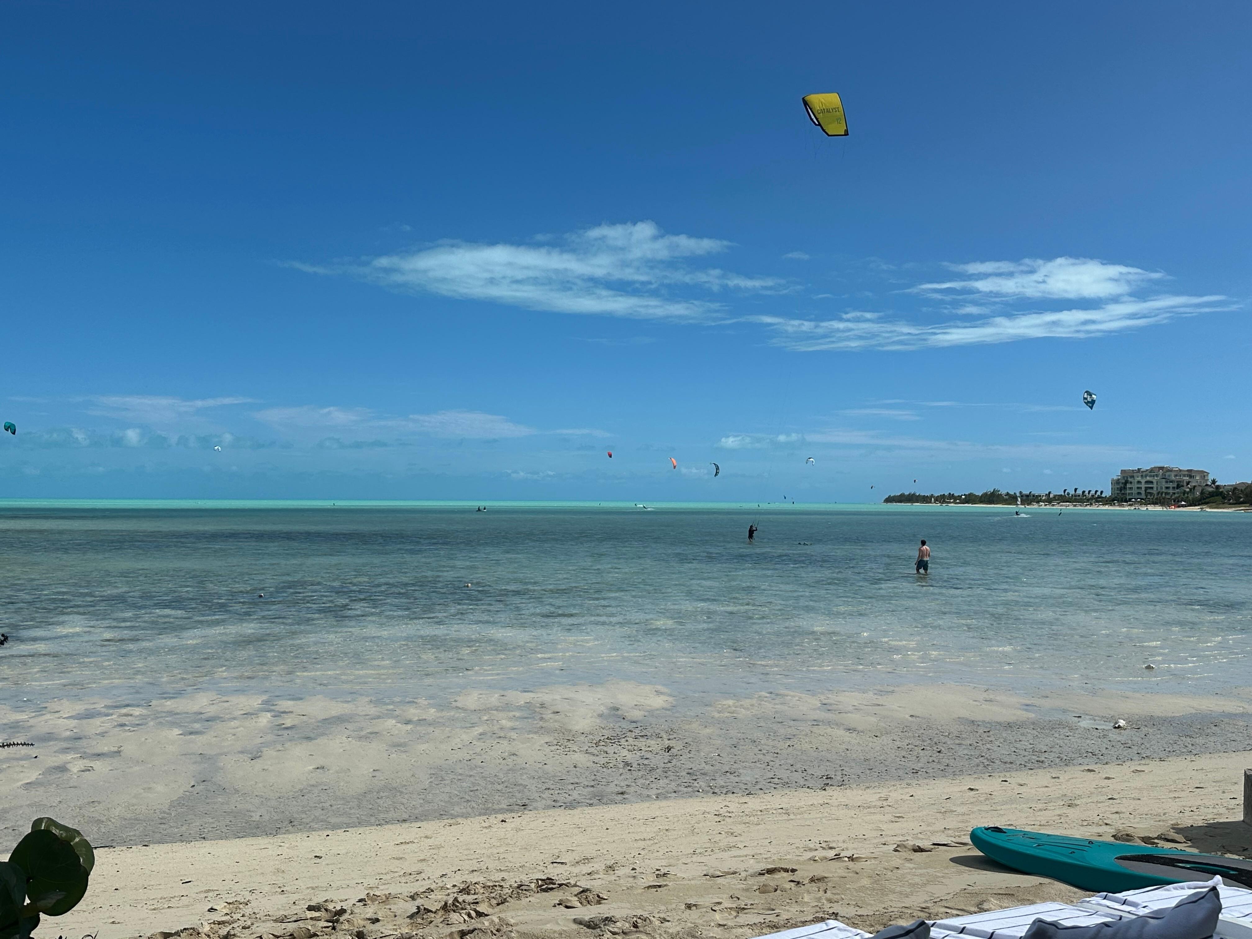 View of kite boarding beach 