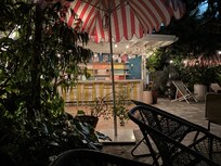 Poolside in the evening