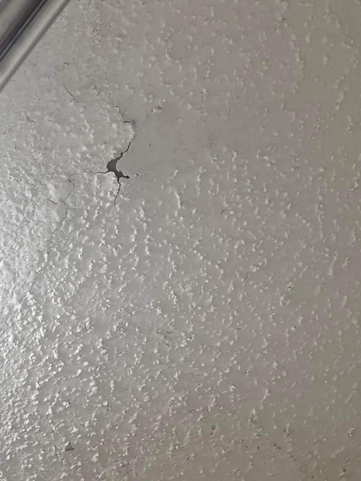Water damaged drywall